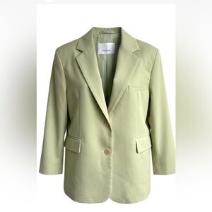 The Frankie Shop Pastel Green Blazer melon   their original “Oversized Blazer”